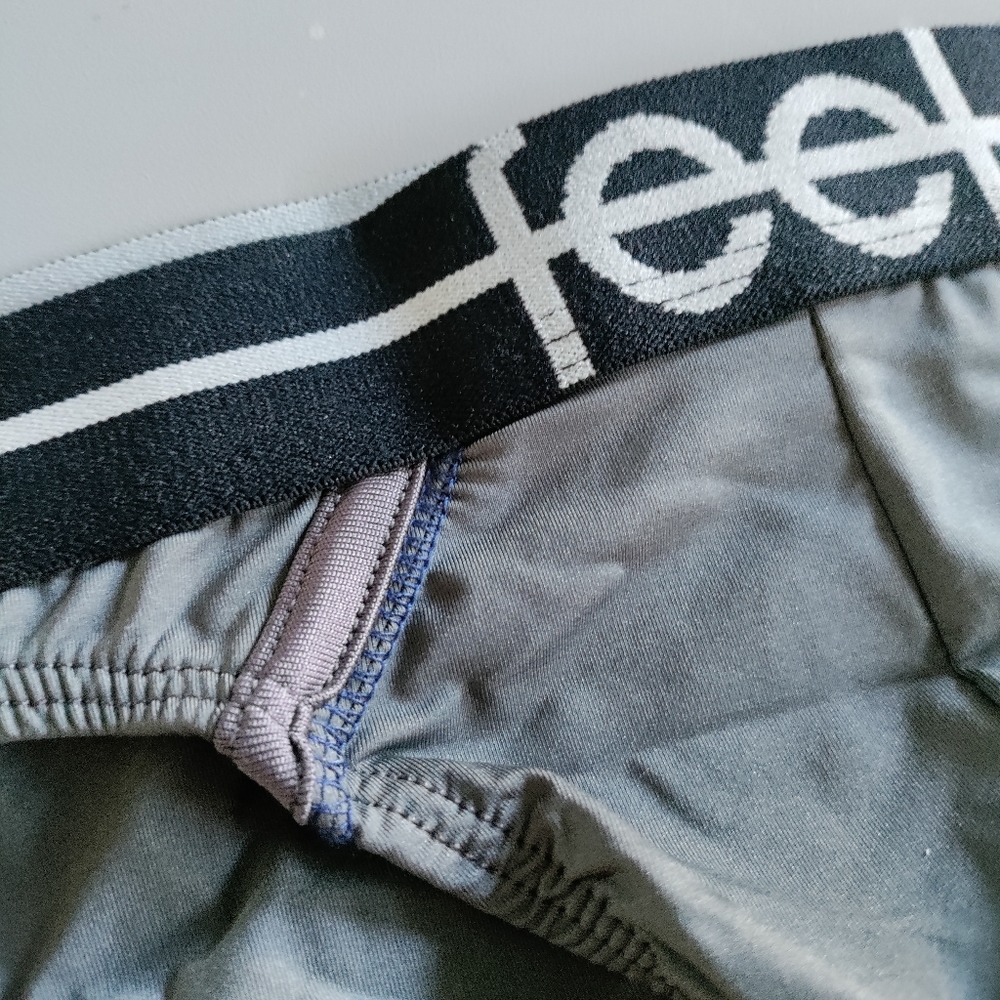feel underwear Medium high cut boy bikini gray black blue 30-32 NWT - Picture 5 of 15